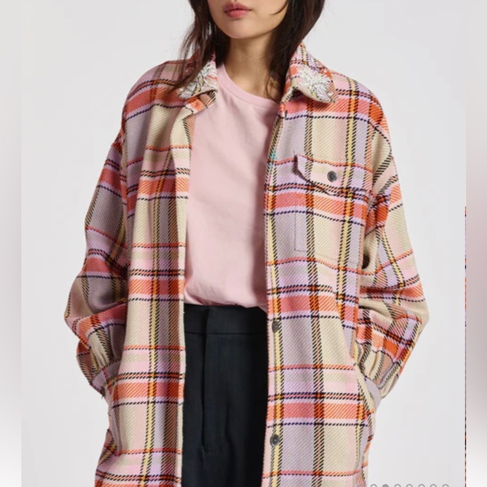 ESSENTIEL ANTWERP OVERSIZED PLAID SHACKET